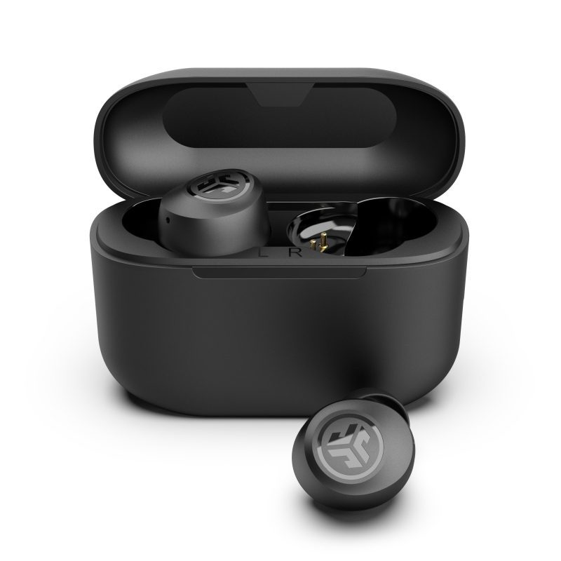 JLab GO Air Pop True Wireless Earbuds Black Front 3ce6e2a3 5174 4bad a377 4fae954af28a