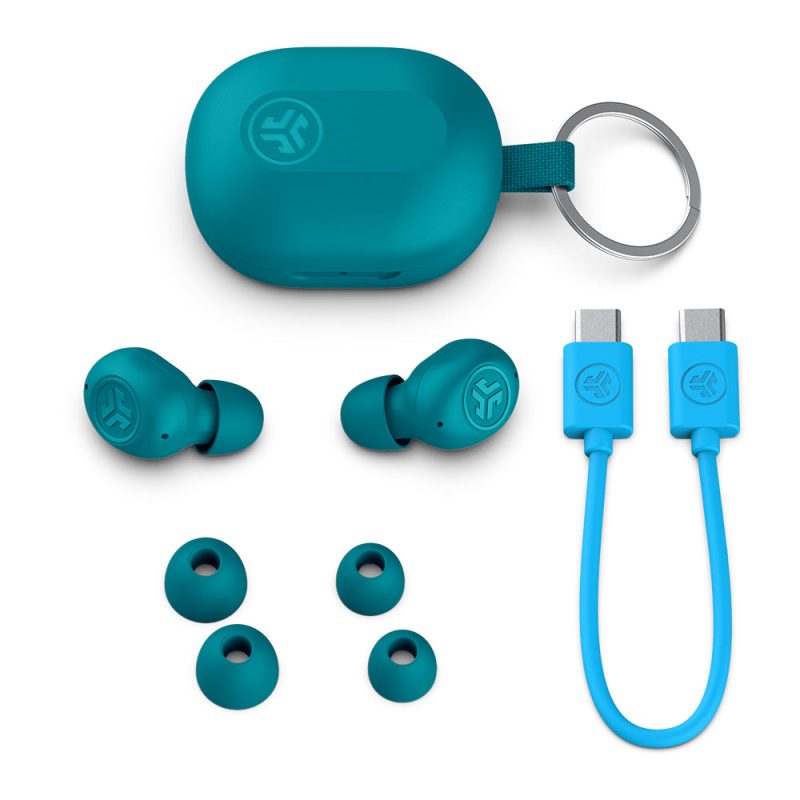 JLab JBuds Mini True wireless Bluetooth Earbuds Green Aqua whats included 5d928b1c 9e3a 4fc5 8ff0 a851b27f2402