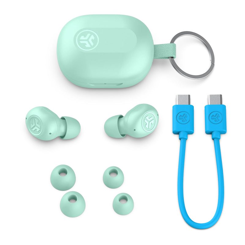 JLab JBuds Mini True wireless Bluetooth Earbuds Mint Green whats included fcf6a53a 75d9 4f3a bb67 ed43594ed87c