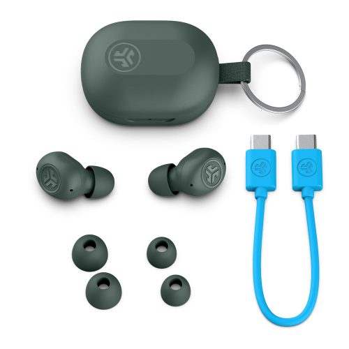 JLab JBuds Mini True wireless Bluetooth Earbuds Sage Gray whats included 044ed773 0cca 4bae a49a 640686b454c8