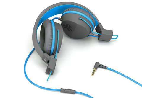 Neon headphones folded